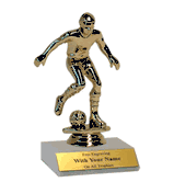 Participation Trophy with Marble Platform - Soccer (Boy or Girl Figure)