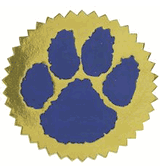 Paw Blue (Round) Seals