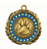 Paw Mascot Medal with Personalized School, Team or Event Name