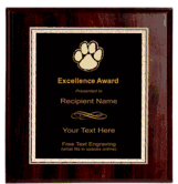 Paw Mascot Plaque