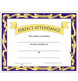 Perfect Attendance Certificates