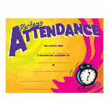 Perfect Attendance Clock Certificates