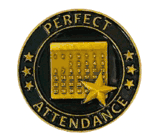 Perfect Attendance Lapel Pin