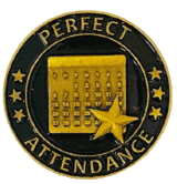 Perfect Attendance Lapel Pin