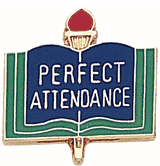 Perfect Attendance Lapel Pins