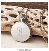 Personalized Clock Pendant Necklace