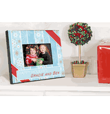 Personalized Snowflakes and Stripes Picture Frame