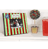 Personalized Stripes Holiday Picture Frame