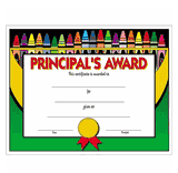 Principal's Award Certificates