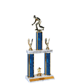 Quick-Ship Champions Line 3-Column Trophies - Bocce Ball Figure