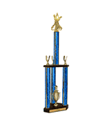 Quick-Ship Two-Tier 3-Column Champion's Award - Couples Dancing