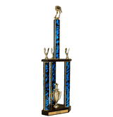 Quick-Ship Two-Tier 3-Column Gag Trophies