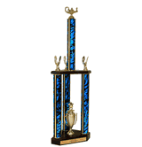 Quick-Ship Two-Tier 3-Column Trophies - Academic