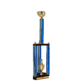 Quick-Ship Two-Tier 3-Column Trophies - Baseball Glove