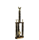 Quick-Ship Two-Tier 3-Column Trophies - Chicken