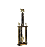 Quick-Ship Two-Tier 3-Column Trophies - Cow