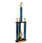 Quick-Ship Two-Tier 3-Column Trophies - Cross Country Skiing