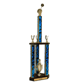 Quick-Ship Two-Tier 3-Column Trophies - Darts