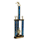 Quick-Ship Two-Tier 3-Column Trophies - Disc Golf