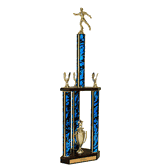 Quick-Ship Two-Tier 3-Column Trophies - Figure Skating