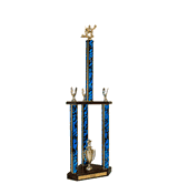 Quick-Ship Two-Tier 3-Column Trophies - Goalie