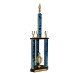 Quick-Ship Two-Tier 3-Column Trophies - Graduate