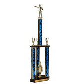 Quick-Ship Two-Tier 3-Column Trophies - Marksman