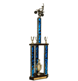 Quick-Ship Two-Tier 3-Column Trophies - Motocross