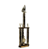 Quick-Ship Two-Tier 3-Column Trophies - Sailboat