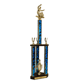 Quick-Ship Two-Tier 3-Column Trophies - Snowboarding