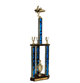 Quick-Ship Two-Tier 3-Column Trophies - Snowmobile