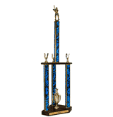 Quick-Ship Two-Tier 3-Column Trophies - Softball