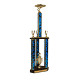 Quick-Ship Two-Tier 3-Column Trophies - Stock Car