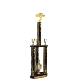 Quick-Ship Two-Tier 3-Column Trophies - Street Rod