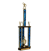 Quick-Ship Two-Tier 3-Column Trophies - Table Tennis / Ping Pong