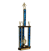 Quick-Ship Two-Tier 3-Column Trophies - Wrestling