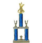 Quick-Ship Two-Tier Awards with Gold Dancers Figure