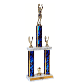 Quick-Ship Two-Tier Trophies - Basketball Shooter