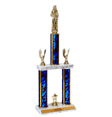 Quick-Ship Two-Tier Trophies - Beauty Queen