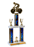 Quick-Ship Two Tier Trophies - Bicyclist