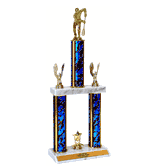 Quick-Ship Two-Tier Trophies - Broomball