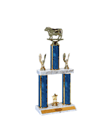 Quick-Ship Two-Tier Trophies - Bull Figure