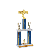 Quick-Ship Two-Tier Trophies - Vintage Pick-Up