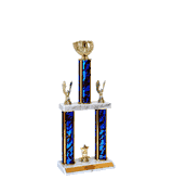 Quick-Ship Two-Tier Trophies with Baseball Glove Figure