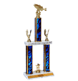 Quick-Ship Two-Tier Trophies with Bass Figure