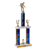 Quick-Ship Two-Tier Trophies with Billiards Figure