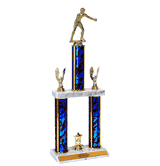 Quick-Ship Two-Tier Trophies with Boxing Figure