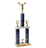 Quick-Ship Two-Tier Trophies with Cheerleading Figure