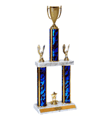 Quick-Ship Two-Tier Trophies with Cup Figure