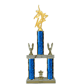 Quick-Ship Two-Tier Trophies with Dance Figure